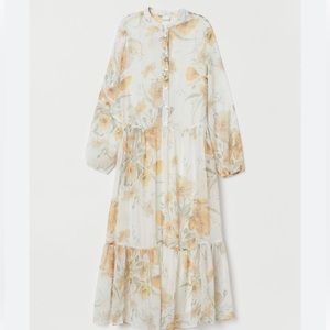 H&M white and yellow floral maxi dress